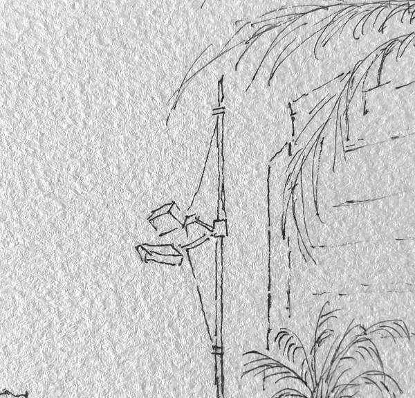 Test tratto disegno su carta ruvida da acquerello con penna stilografica Pilot Kakuno